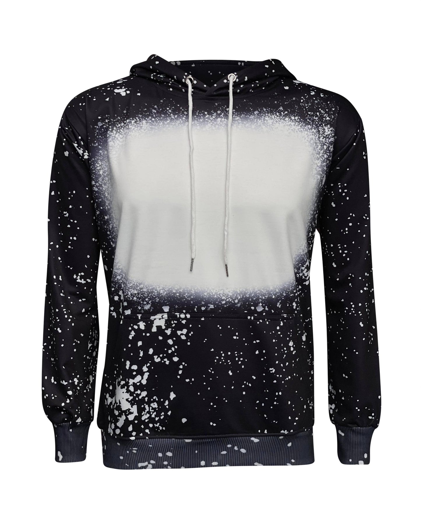 We Sub’N ️ Black Contrast Sublimation Hoodie Adult (3D Print Suggested, Black Bleeds Onto White) Large