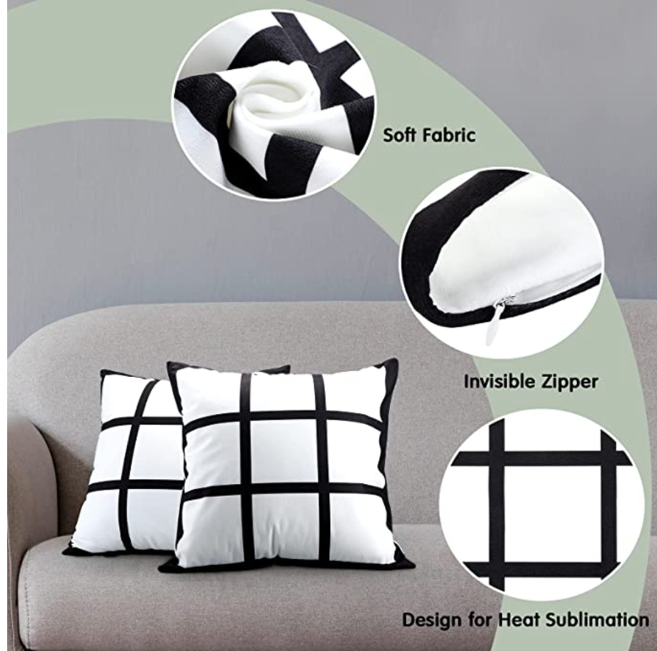 9 Panel Sublimation Pillow Cover  1-SIDE Sublimation Pillow Case Blan–  Just Vinyl and Crafts